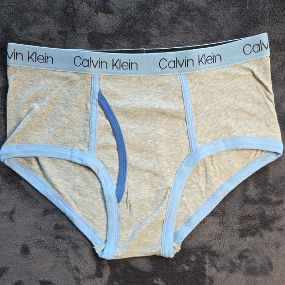 Calvin Klein Gray and Blue Briefs Soft Cotton Blend
